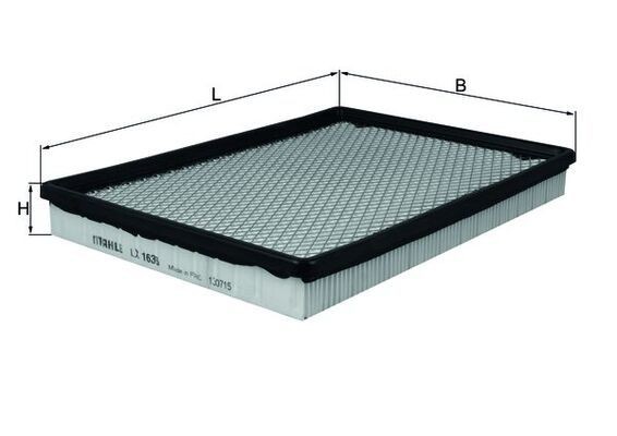 KNECHT Luftfilter LX 1636 Luftfilter KNECHT Chrysler PROWLER LX 1636