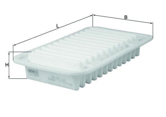 KNECHT Vzduchový filter LX 1984 Vzduchový filter KNECHT Chevrolet LACETTI LX 1984