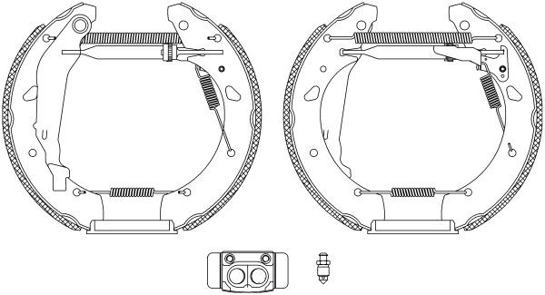 TEXTAR Brake Set, drum brakes 84055200 TEXTAR 84055200 Honda HR-V 1 brake set, drum brakes replacement