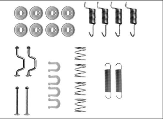 TEXTAR Brake shoe fitting kit 97043500 TEXTAR 97043500 genuine Camry V20 Estate brake shoe fitting kit price