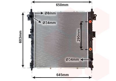 VAN WEZEL Radiateur du moteur 81002105 VAN WEZEL 81002105 Radiateur du moteur