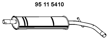 EBERSPÄCHER Silencieux intermédiaire 95 11 5410 95 11 5410 Échappement intermédiaire SEAT ALTEA EBERSPÄCHER