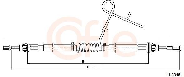 COFLE Tautrekk, håndbremse 11.5348 11.5348 Håndbrekk COFLE JEEP CHEROKEE
