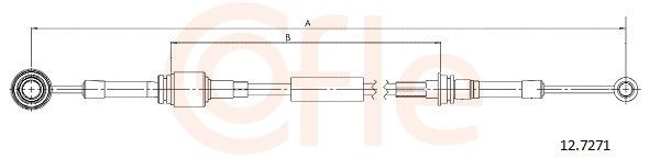Cabo de aço, caixa de velocidades COFLE 12.7271 COFLE 12.7271 Cabo de aço caixa de velocidades Fiat PUNTO 2004