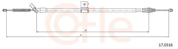 COFLE Handbromsvajer 17.0316 Nissan Juke f15 Handbroms COFLE 17.0316