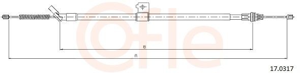 Hand brake cable COFLE 17.0317 COFLE 17.0317 2024 NISSAN JUKE handbrake replacement