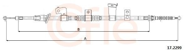 Handbremsseil COFLE 17.2299 COFLE 17.2299 MITSUBISHI ASX 2012 Bremsseil
