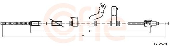 COFLE Żażné lanko parkovacej brzdy 17.2579 17.2579 Parkovacia brzda HYUNDAI ACCENT COFLE