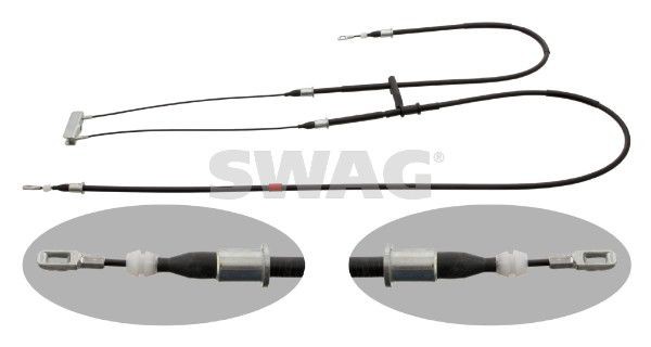 SWAG Håndbremsekabel 57 92 9305 SWAG 57 92 9305 originale Saab 9-3 YS3D Håndbremsekabel hvad koster