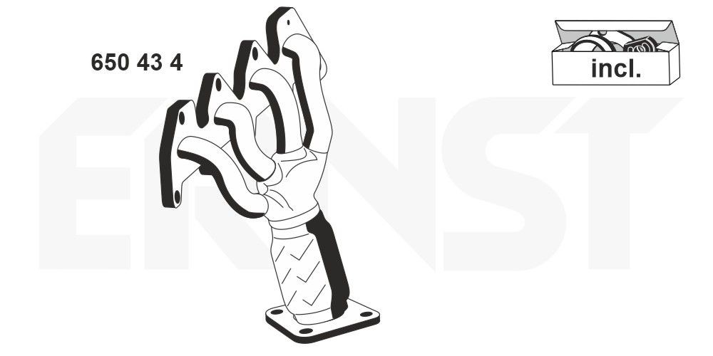 ERNST Avgasgrenrör 650434 SUBARU avgasgrenrör ERNST 650434