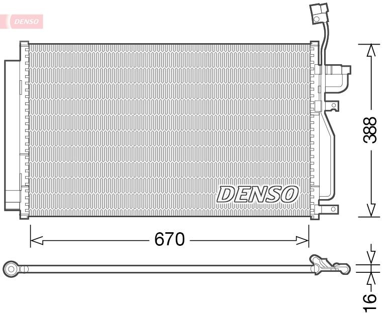 DENSO Kondensator, klimaanlæg DCN15002 Kondensor klimaanlæg DENSO SILVERADO DCN15002 billig