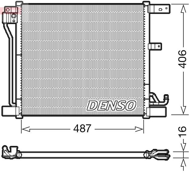 DENSO Condensor voor airco DCN46018 Nissan NP300 PICKUP Airco-koeler DENSO DCN46018