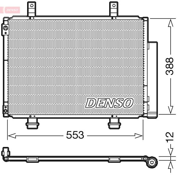 DENSO Kondensor, klimatanläggning DCN47007 DCN47007 DENSO ac kylare SUZUKI JIMNY