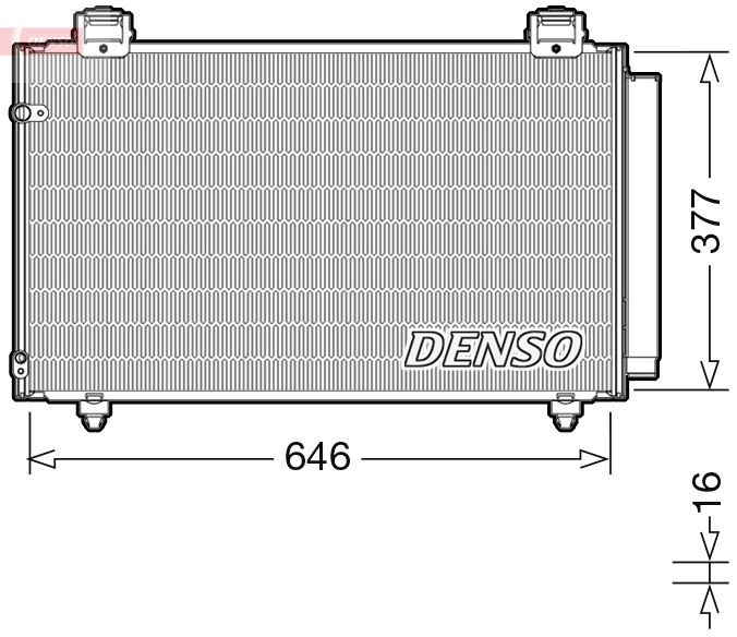 DENSO Lauhdutin, ilmastointilaite DCN50043 DENSO DCN50043 TOYOTA Proace City Verso lauhdutin