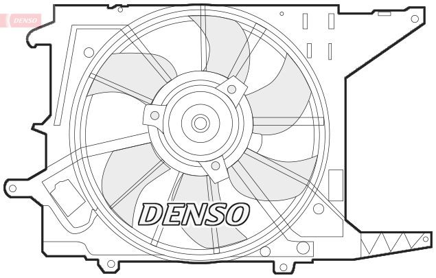 DENSO Koelventilator DER37003 DER37003 Ventilator RENAULT LAGUNA DENSO