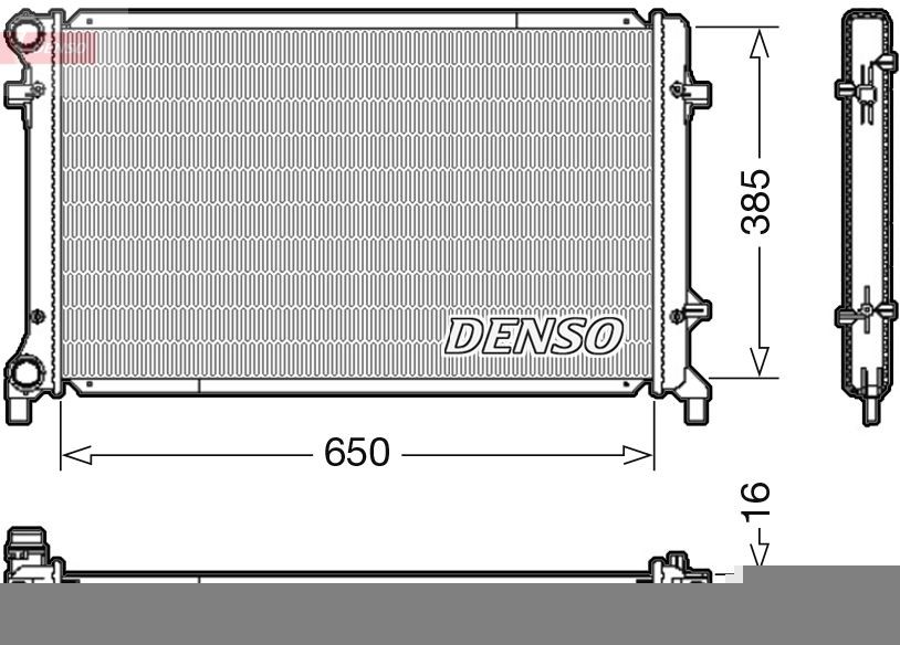 DENSO Køler, motorkøling DRM02014 Køler DENSO 80 DRM02014 billig