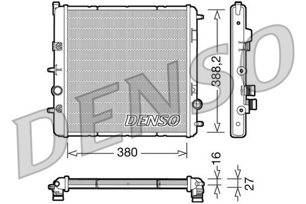DENSO Radiators, Motora dzesēšanas sistēma DRM07003 Dzesēšanas radiatori DENSO 301 DRM07003 lēti