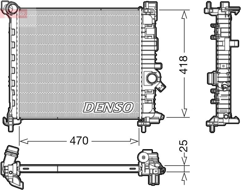 DENSO Radiaator, mootorijahutus DRM20114 DENSO DRM20114 Mootori radiaator Opel Meriva B originaal hind