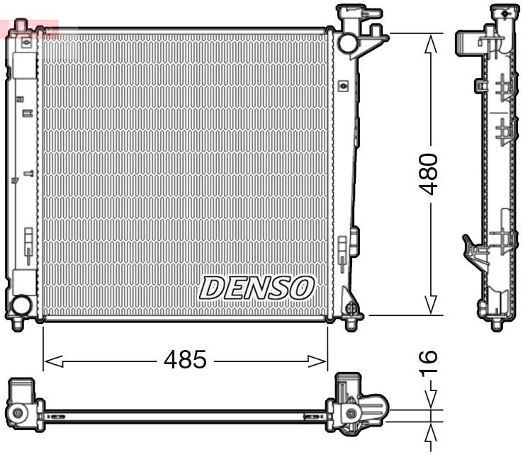 Jäähdytin, moottorin jäähdytys DENSO DRM41008 DENSO DRM41008: Jäähdytin Kia SPORTAGE 2013