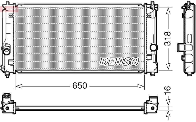 Radiateur du moteur DENSO DRM50081 DENSO DRM50081 Radiateur moteur TOYOTA MR 2 2006
