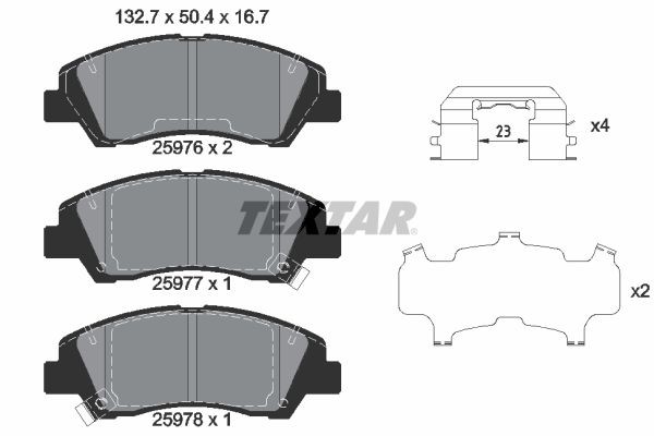 Τακάκια φρένων TEXTAR 2597601 TEXTAR 2597601 Σετ τακάκια HYUNDAI i10 2015