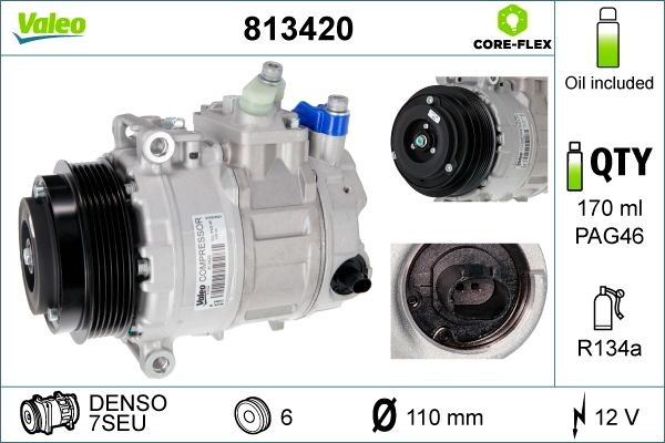 VALEO Klimakompressor 813420 Klimakompressor VALEO VENGA 813420 billig