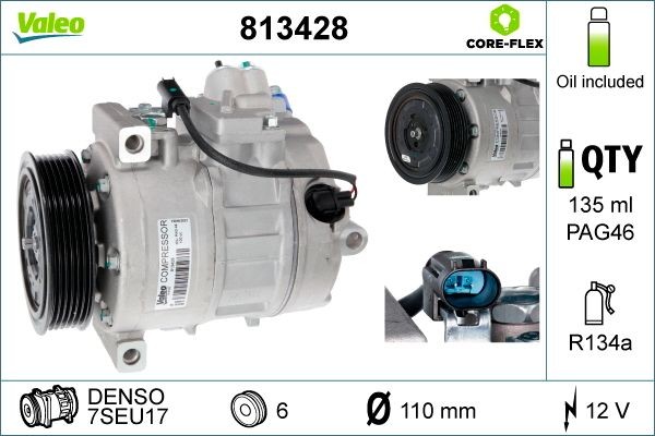 VALEO AC-kompressor 813428 AC kompressor VALEO 5-serie 813428 billige