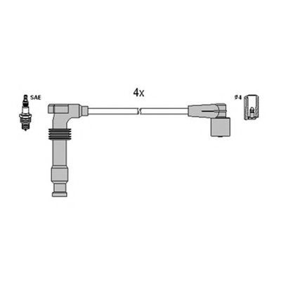 HITACHI Tændkabelsæt 134121 HITACHI 134121 Tændkabler Daewoo Nubira Klaj billig