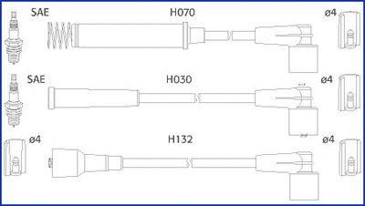 HITACHI Tändkabelsats 134226 OPEL tändkablar HITACHI 134226