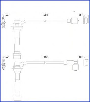 HITACHI Sytytysjohtosarja 134242 134242 HITACHI Sytytysjohto Citroën XSARA hinta