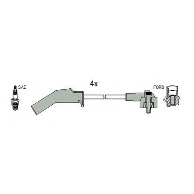HITACHI Tennplugg kabelsett 134271 Tennpluggkabler HITACHI Mazda 121 134271