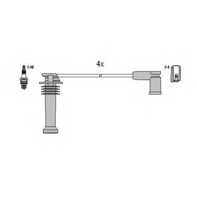Tennplugg kabelsett HITACHI 134278 HITACHI 134278: Tennledningssett Volvo V50 2007
