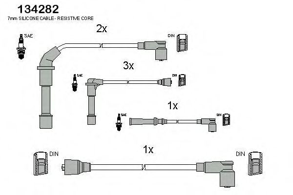HITACHI Tændkabelsæt 134282 134282 Tændkabelsæt TOYOTA CAMRY HITACHI