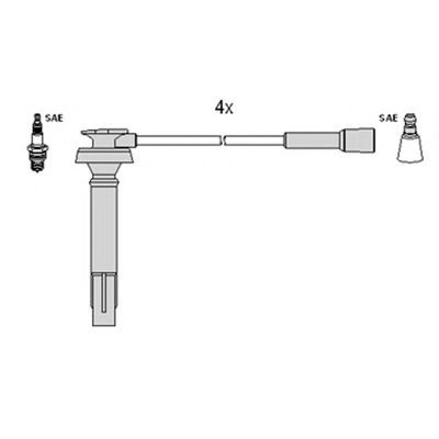 Kit cavi candele HITACHI 134370 HITACHI 134370 Fili candele Subaru OUTBACK 2003
