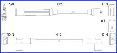 HITACHI Sytytysjohtosarja 134391 134391 HITACHI Tulpanjohdot NISSAN PATROL