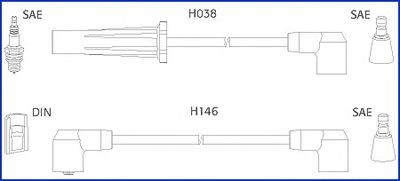 HITACHI Tändkabelsats 134448 134448 HITACHI Tändkablar Fiat