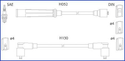 HITACHI Σετ καλωδίων υψηλής τάσης 134473 134473 Μπουζοκαλώδια HITACHI SEAT TERRA