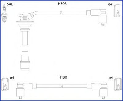 Zündleitungssatz HITACHI 134562 TOYOTA AVENSIS 2012 Zündkabel HITACHI 134562