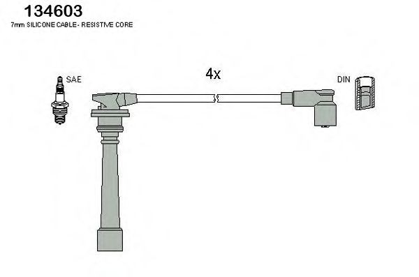HITACHI Bougiekabels 134603 Bobine, kabel HITACHI SPIDER 134603 goedkoop