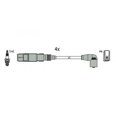 HITACHI Kit cavi candele 134793 134793 costo Cavi candele MERCEDES-BENZ Classe C HITACHI