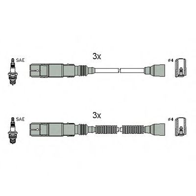 Bougiekabels HITACHI 134952 HITACHI 134952: Bougiekabelset Smart FORTWO 2011