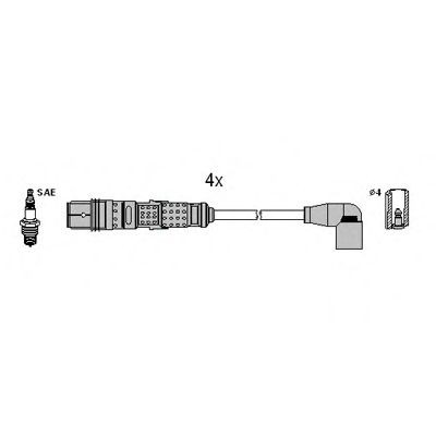 HITACHI Sytytysjohtosarja 134959 Sytytysjohtosarja HITACHI