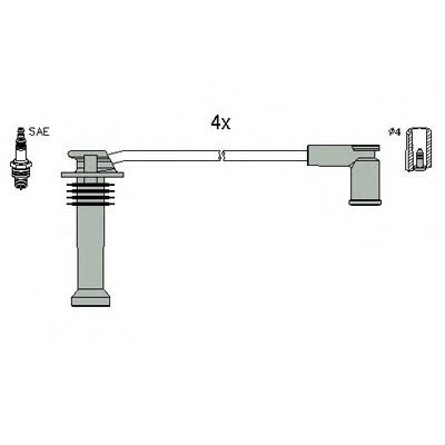 HITACHI Sada zapaľovacích káblov 134988 HITACHI 134988 Sviečkové káble Ford Mondeo ba7 originálne cena
