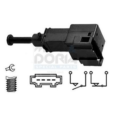 MEAT & DORIA Stoplyskontakt 35035 Bremselyskontakt MEAT & DORIA PORSCHE 35035