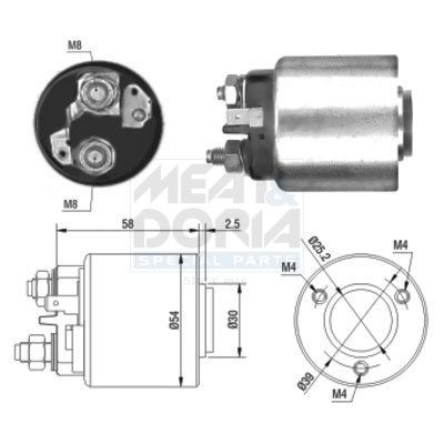 Elettromagnete motorino avviamento MEAT & DORIA 46011 MEAT & DORIA 46011 Elettrocalamita motorino avviamento Peugeot 207 2013