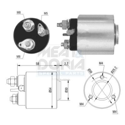 MEAT & DORIA Elettromagnete motorino avviamento 46013 MEAT & DORIA 46013 Elettrocalamita motorino avviamento Citroen Jumper 230 originale prezzo