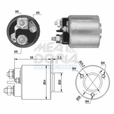MEAT & DORIA Elettromagnete motorino avviamento 46015 46015 costo Elettromagnete motorino avviamento VOLVO 480 E MEAT & DORIA
