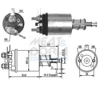 MEAT & DORIA Solénoïde de démarreur 46021 MEAT & DORIA 46021 Solénoïde de démarreur Land Rover Defender L316 prix