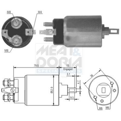 MEAT & DORIA Elettromagnete motorino avviamento 46022 MEAT & DORIA 46022 Elettromagnete motorino avviamento Nissan Pick Up MD21 originale prezzo
