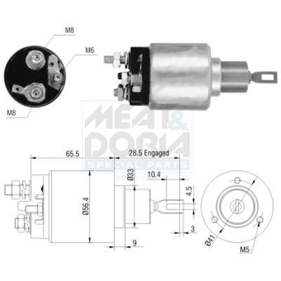 MEAT & DORIA Startrelais 46031 MEAT & DORIA 46031 Starter solenoid Opel Astra F originele prijs